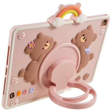 iPad 9.7 (2018-2017) / iPad Air / iPad Air 2 Flexible Silicone Case w. Stand & Pen Holder - Bears