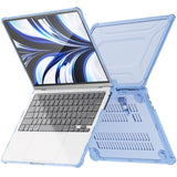 MacBook Air 13 M2/M3 (2022-2024) Hard Plastic Case w. Kickstand - Blue