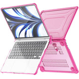 MacBook Air 13 M2/M3 (2022-2024) Hard Plastic Case w. Kickstand - Pink