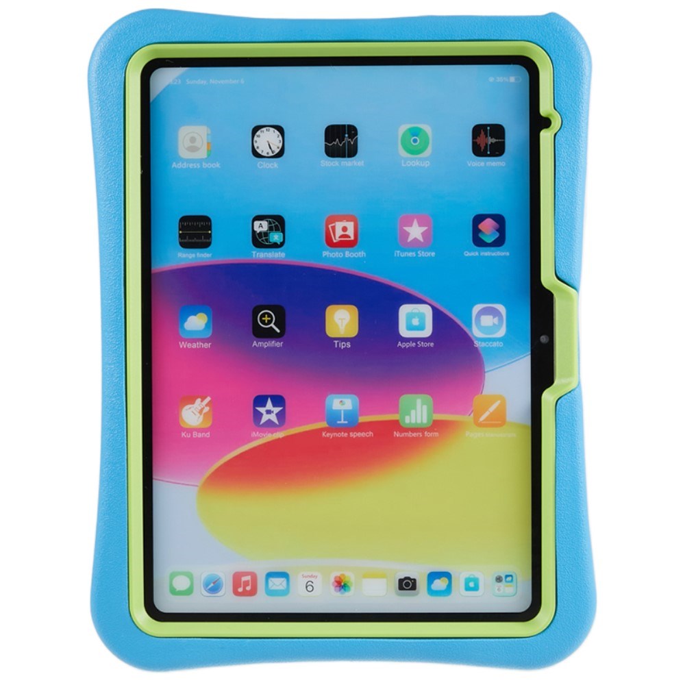 EIDERWOOD iPad 11" (2025) / 10.9" (2024 / 2022) Kids Case with Stand Function - Blue / Green