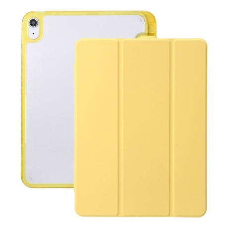 EIDERWOOD iPad 10.9" (2024/2022) Tri-Fold Artificial Leather Flip Case w. Apple Pencil Holder - Yellow