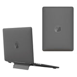 Macbook Pro 13 (2016-2022) Plastic Case w. Stand Function - Frosted Black