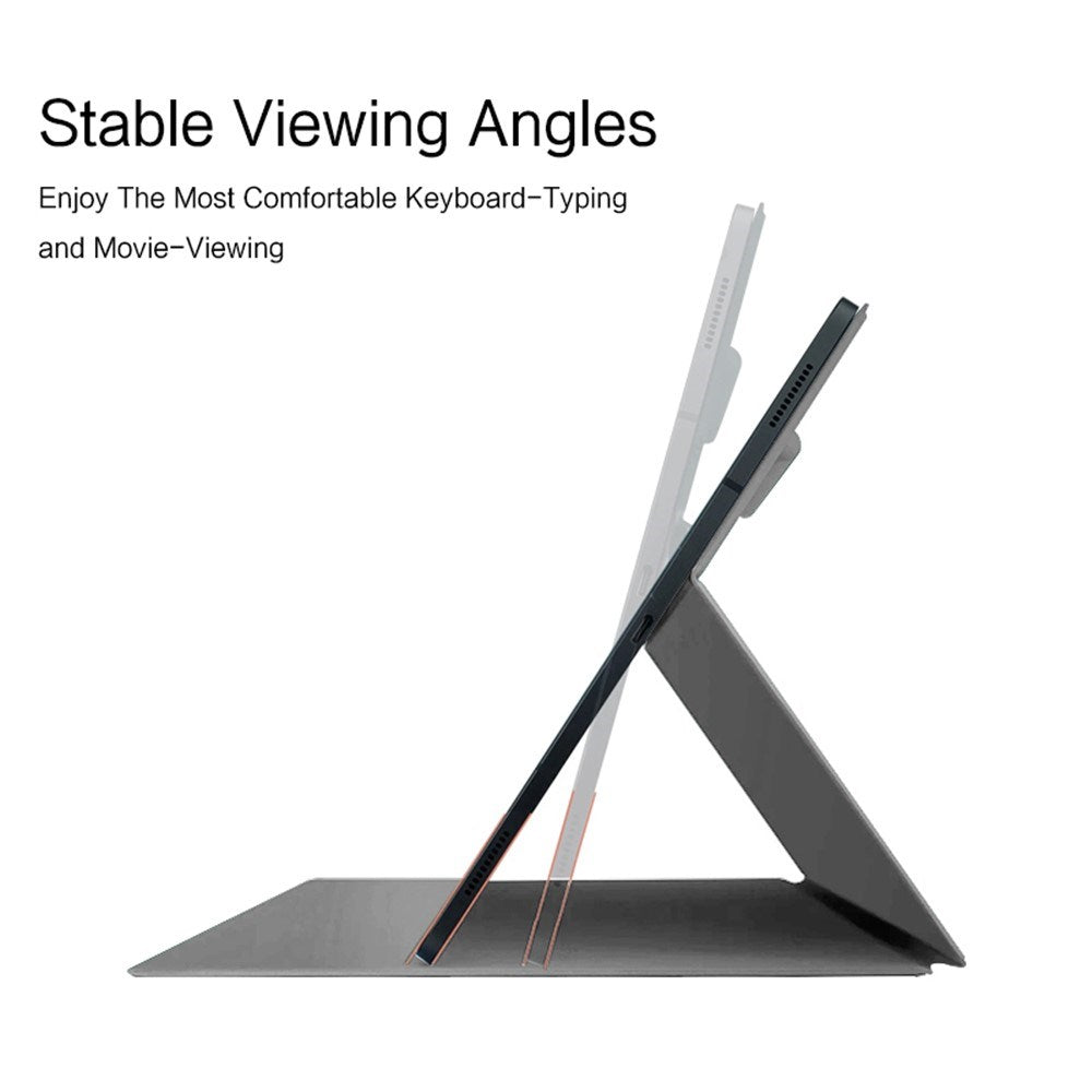 EIDERWOOD Samsung Galaxy Tab S8 / S7 Faux Leather Flip Case with Pen Holder - Grey