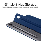 EIDERWOOD Samsung Galaxy Tab S8 / S7 Faux Leather Flip Case with Pen Holder - Blue