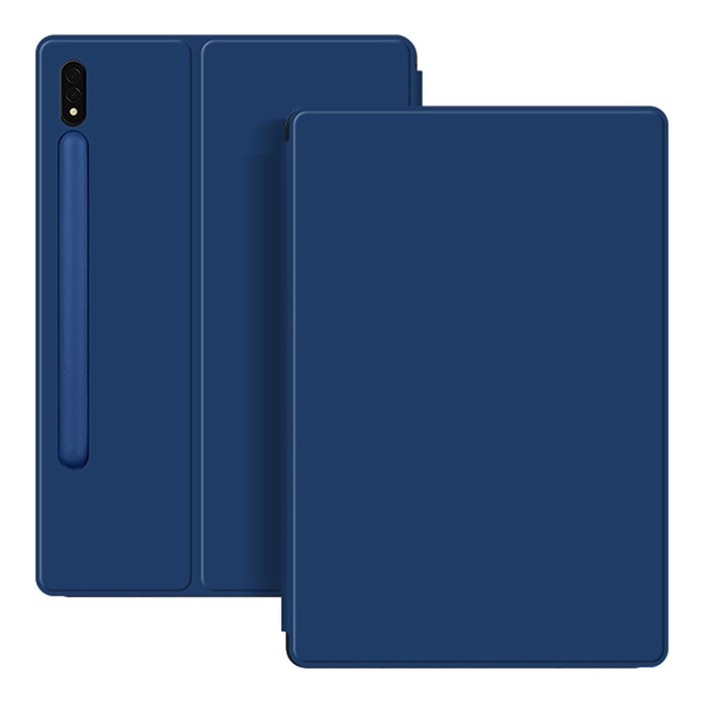 EIDERWOOD Samsung Galaxy Tab S8 / S7 Faux Leather Flip Case with Pen Holder - Blue