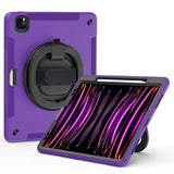 EIDERWOOD iPad Air 13" (2024) / Pro 12.9" (2022 / 2021 / 2020 / 2018) Tough Case w. Protective Film & Shoulder Strap - Purple