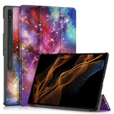 Samsung Tab S9 Ultra Tri-Fold Leather Case w. Stand - Galaxy