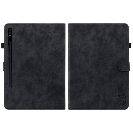 Samsung Galaxy Tab S9 Soft Leather Case w. Stand & Card Holder - Black