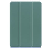 Samsung Galaxy Tab S9+ (Plus) Magnetic Tri-Fold Leather Case w. Stand - Dark Green