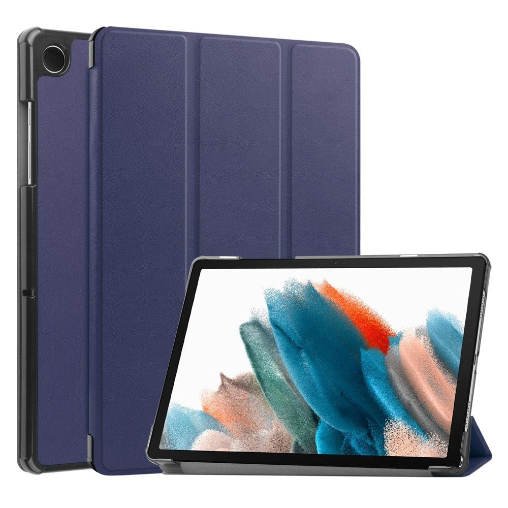 Samsung Galaxy Tab A9 Tri-Fold Leather Case w. Stand - Dark Blue