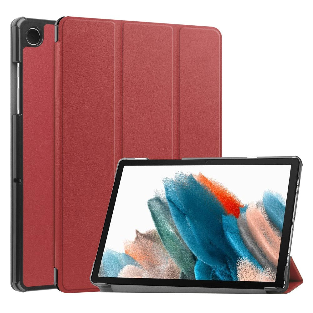 Samsung Galaxy Tab A9 Tri-Fold Leather Case w. Stand - Red