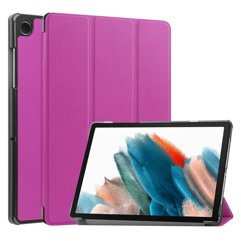 Samsung Galaxy Tab A9 Tri-Fold Leather Case w. Stand - Purple