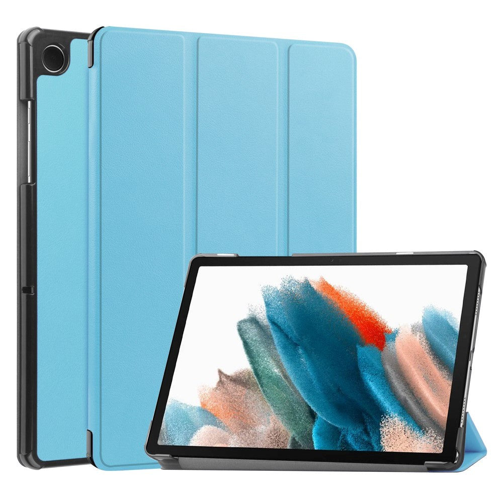 Samsung Galaxy Tab A9 Tri-Fold Leather Case w. Stand - Light Blue