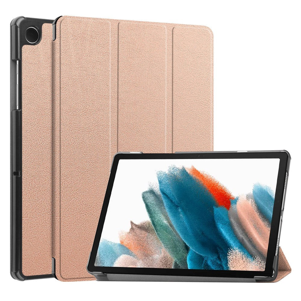 Samsung Galaxy Tab A9 Tri-Fold Leather Case w. Stand - Rose Gold