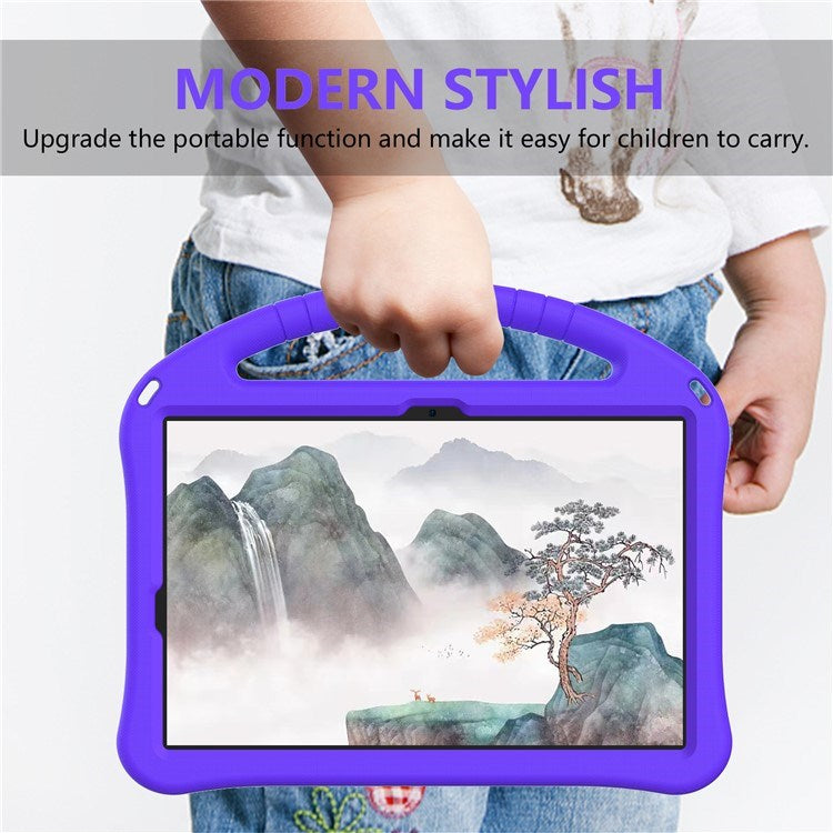 EIDERWOOD Samsung Galaxy Tab S9 / S8 / S7 Kids Case with Handle & Stand Function - Purple
