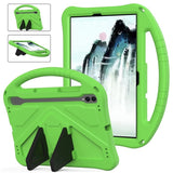EIDERWOOD Samsung Galaxy Tab S9 / S8 / S7 Kids Case with Handle & Stand Function - Green