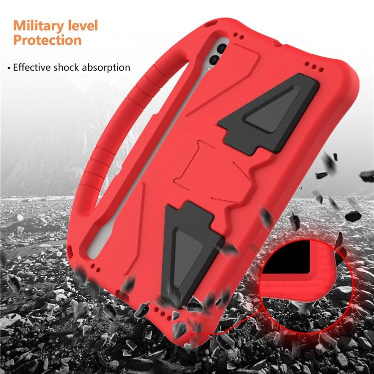 EIDERWOOD Samsung Galaxy Tab S9 / S8 / S7 Kids Case with Handle & Stand Function - Red