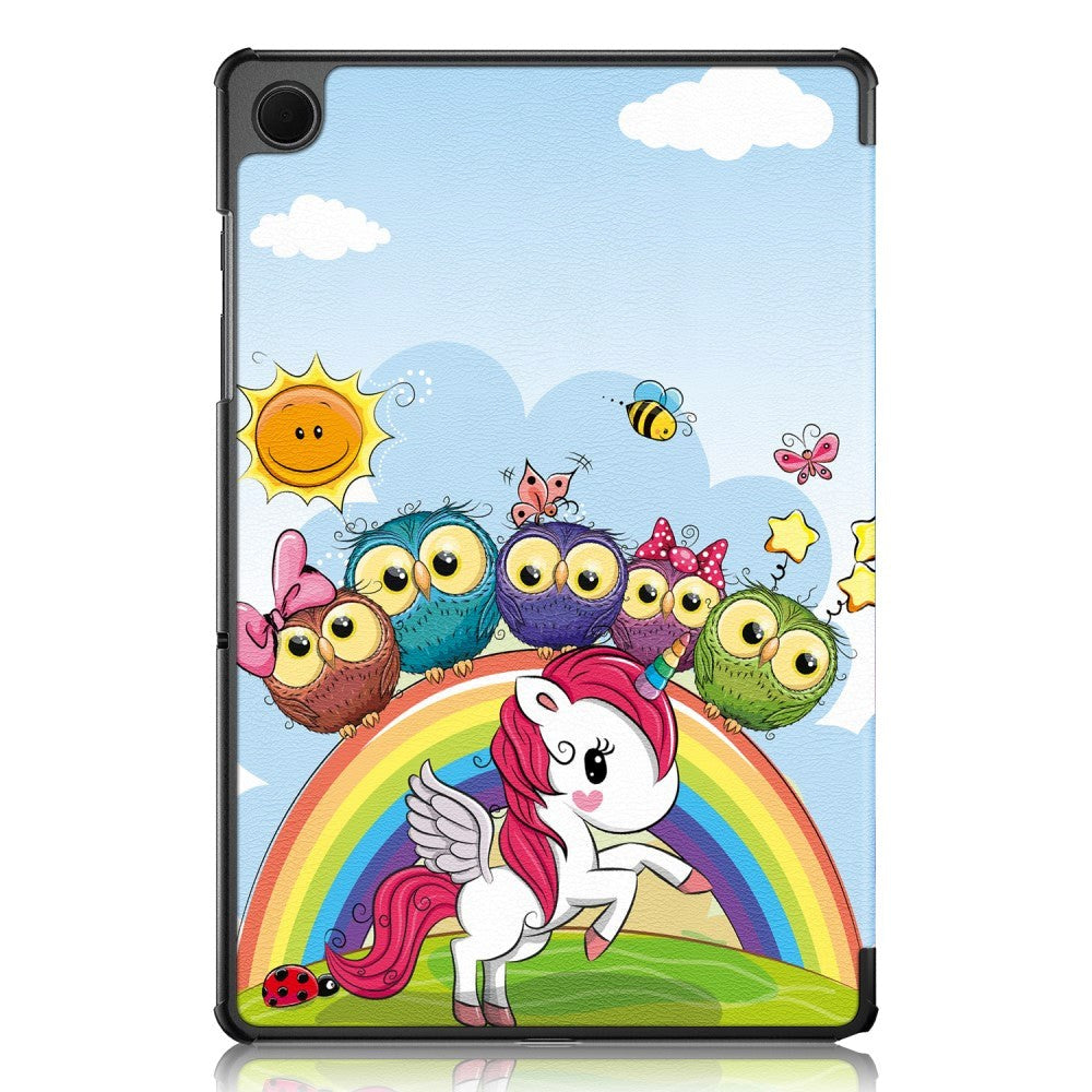 Samsung Galaxy Tab A9+ (Plus) Tri-Fold PU Flip Case with Sleep / Wake-up Function - Unicorn