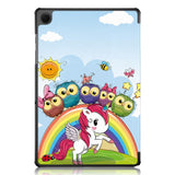 Samsung Galaxy Tab A9+ (Plus) Tri-Fold PU Flip Case with Sleep / Wake-up Function - Unicorn