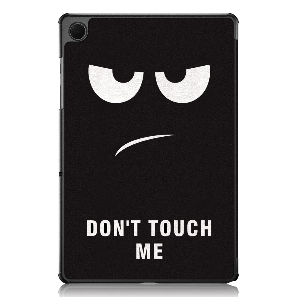 Samsung Galaxy Tab A9+ (Plus) Tri-Fold PU Flip Case with Sleep / Wake-up Function - "Don't Touch Me"