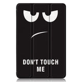 Samsung Galaxy Tab A9+ (Plus) Tri-Fold PU Flip Case with Sleep / Wake-up Function - "Don't Touch Me"