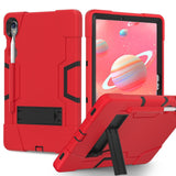 Samsung Galaxy Tab S9 / S9 FE Drop Proof Case with Penholder & Stand - Red / Black