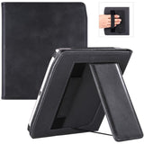 PocketBook Era Leather Flip Cover w. Stand Function, Strap & Wake Up Function - Black