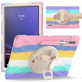 Samsung Galaxy Tab S9 Ultra / S8 Ultra Drop Proof Case w. Hand Holder, Kickstand & Pencil Holder - Multi