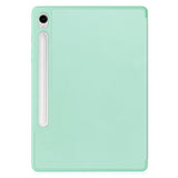 Samsung Galaxy Tab S9 FE Magnetic Tri-Fold Leather Case w. Stand - Mint Green