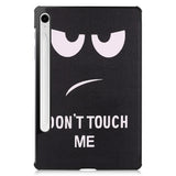 Samsung Galaxy Tab S9 FE Tri-Fold PU Flip Case with Pen Holder - "Don't Touch Me"