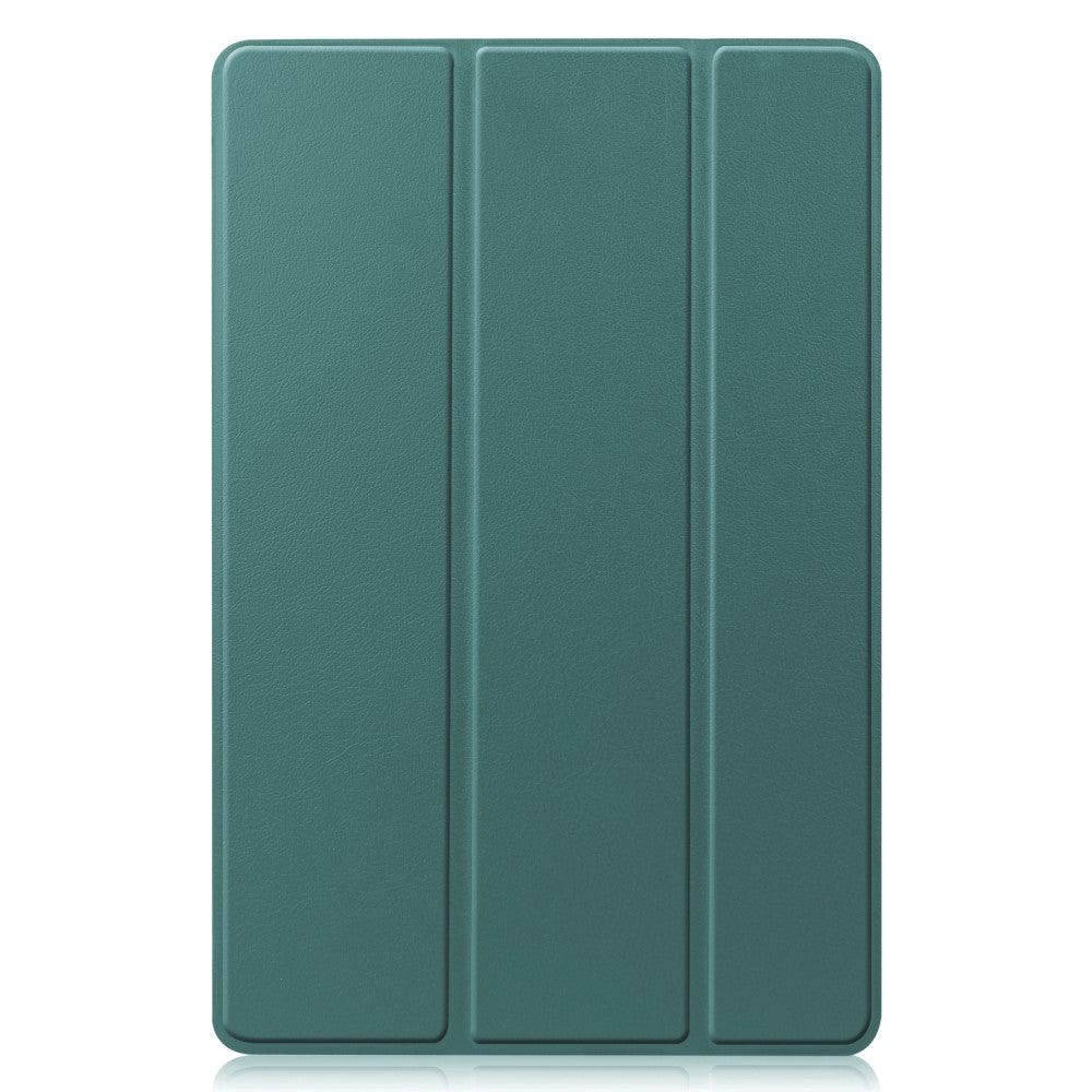 Samsung Galaxy Tab S9 FE Tri-Fold Leather Case w. Stand - Dark Green