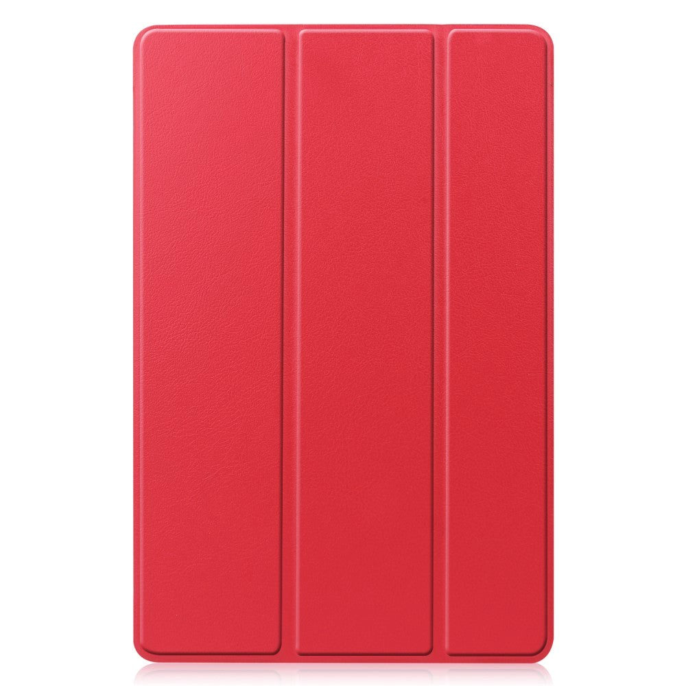 Samsung Galaxy Tab S9 FE Tri-Fold Leather Case w. Stand - Red