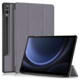 Samsung Galaxy Tab S9 FE+ (Plus) Tri-Fold Leather Case w. Stand - Grey