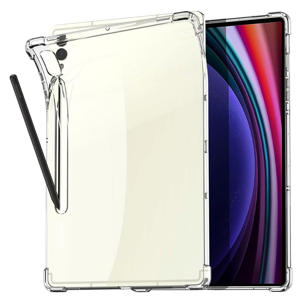 Samsung Galaxy Tab S9 FE+ (Plus) Flexible Plastic Case w. Pencil Holder - Transparent