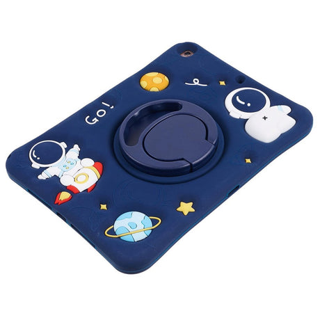 iPad 10.2 (2021 / 2020 / 2019) / Air 10.5 (2019) Children's Case - Astronaut Case w. Stand & Shoulder Strap - Dark Blue