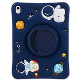 iPad 10.9" (2024/2022) Children's Case - Astronaut Case w. Stand & Shoulder Strap - Dark Blue