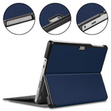 EIDERWOOD Microsoft Surface Go 4 Faux Leather Flip Case - Blue