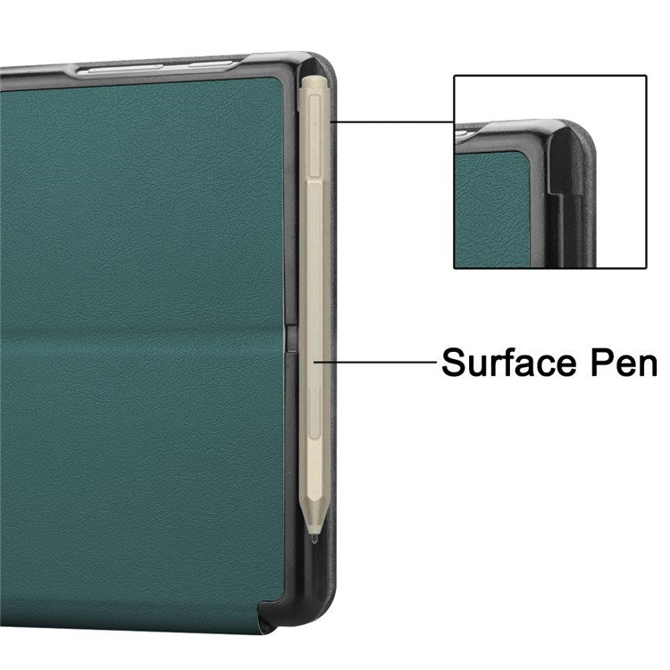 EIDERWOOD Microsoft Surface Go 4 Faux Leather Flip Case - Green