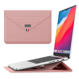 Laptop / MacBook Sleeve 13-14" (32 x 24 cm) w. Tri-fold Stand Function - Pink