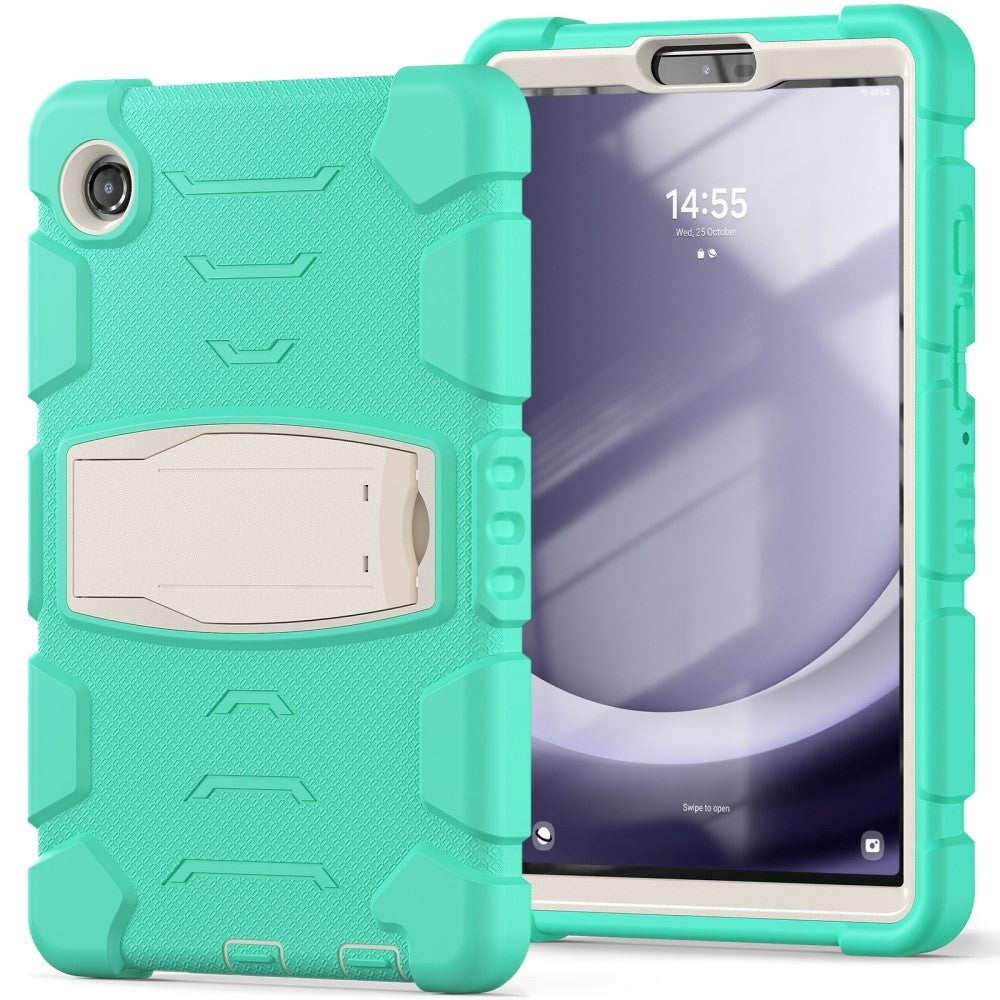 Samsung Galaxy Tab A9 Tough Case w. Kickstand - Mintgreen / White