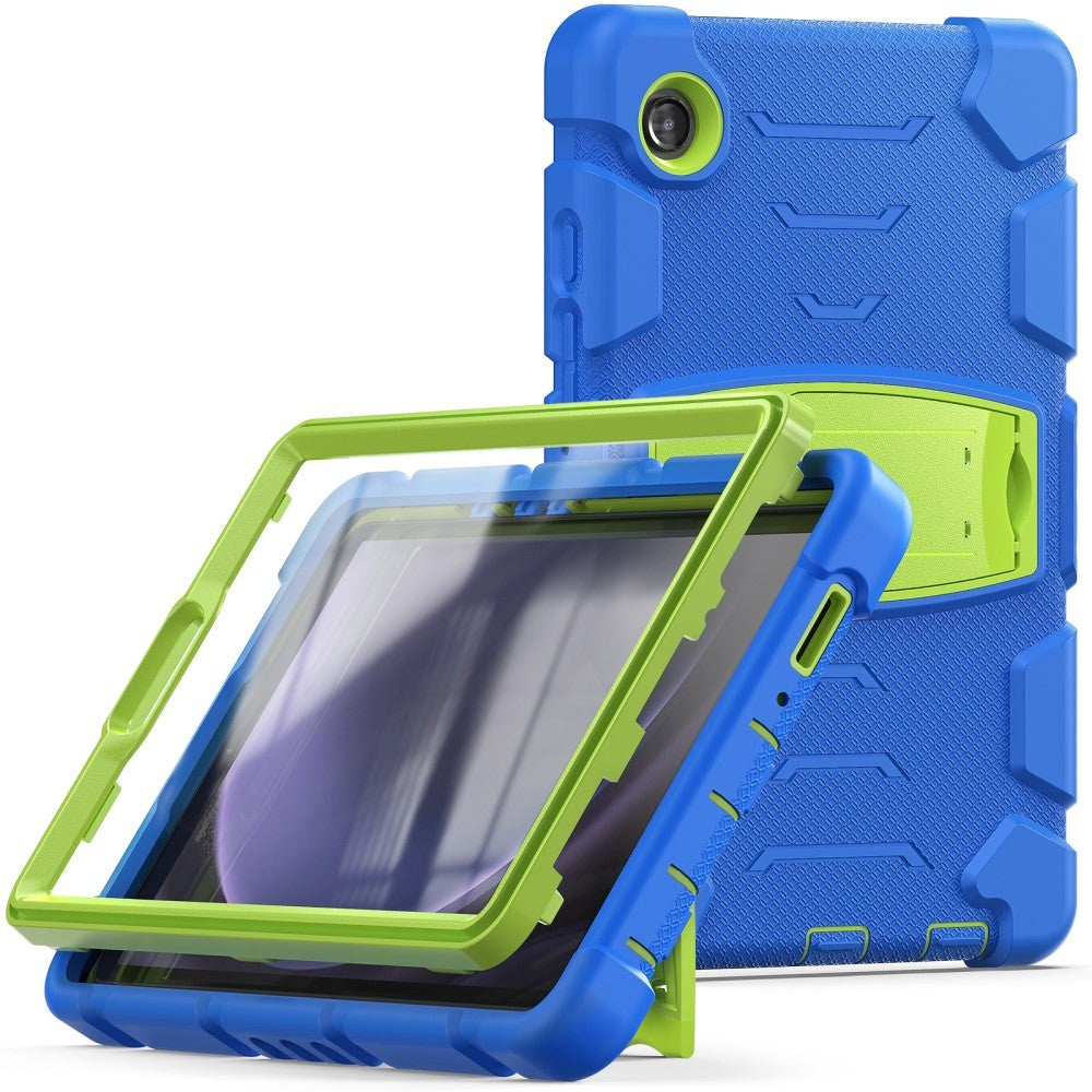 Samsung Galaxy Tab A9 Tough Case w. Kickstand - Blue / Green