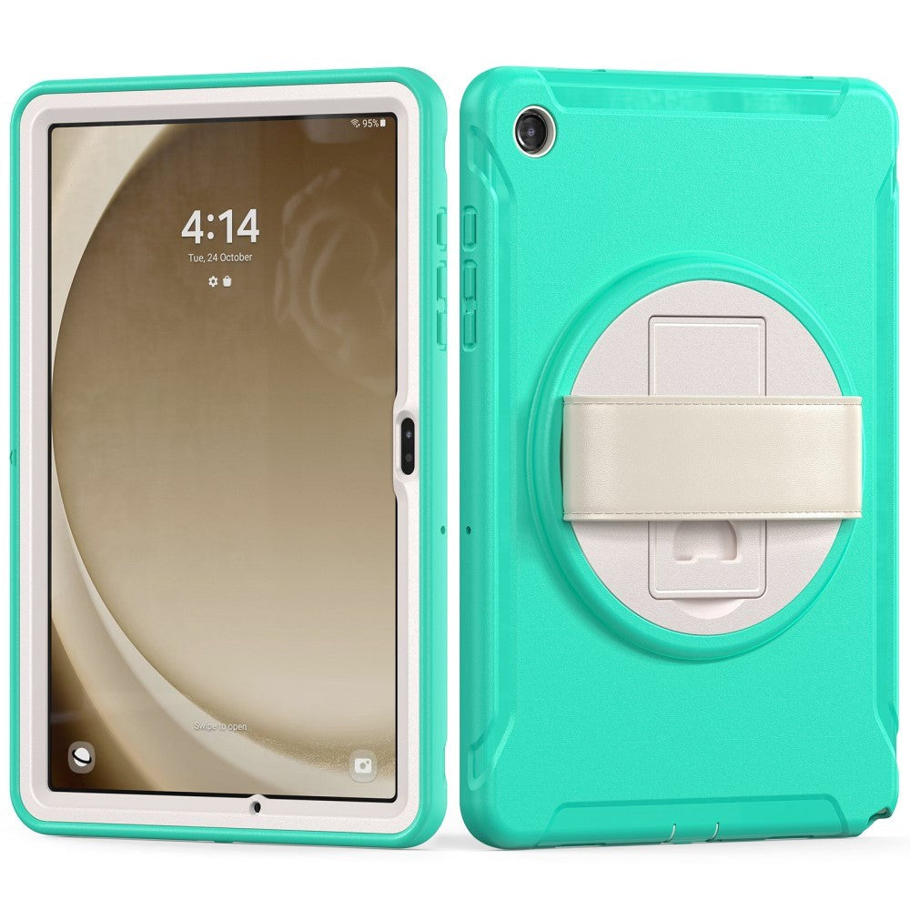 Samsung Galaxy Tab A9+ (Plus) Tough Case w. Handholder & Kickstand - Mint Green