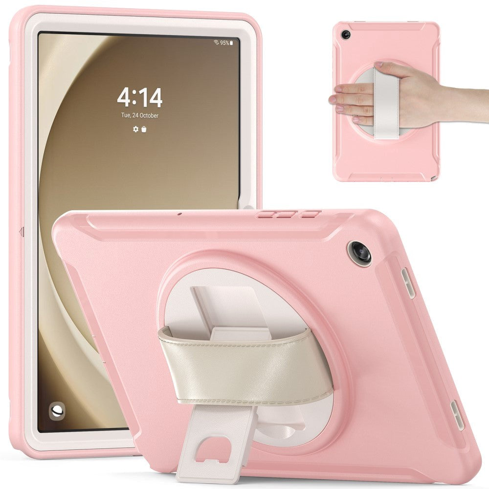 Samsung Galaxy Tab A9+ (Plus) Tough Case w. Handholder & Kickstand - Pink