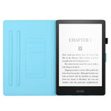 Amazon Kindle Paperwhite 5 11th Generation (2021) Leather Case w. Kickstand & Card Holder - Blue / Gold Marble