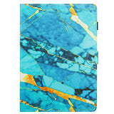 Amazon Kindle Paperwhite 5 11th Generation (2021) Leather Case w. Kickstand & Card Holder - Blue / Gold Marble