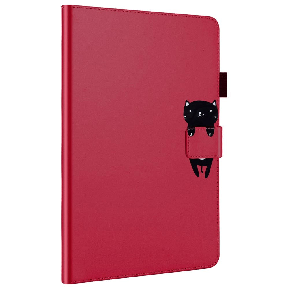 iPad Pro 11" (2022 / 2021 / 2020) Leather Flip Case w. Animal Motif - Red