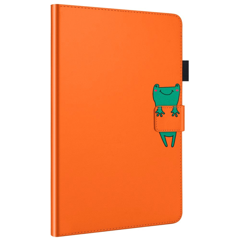 iPad Pro 11" (2022 / 2021 / 2020) Leather Flip Case w. Animal Motif - Orange