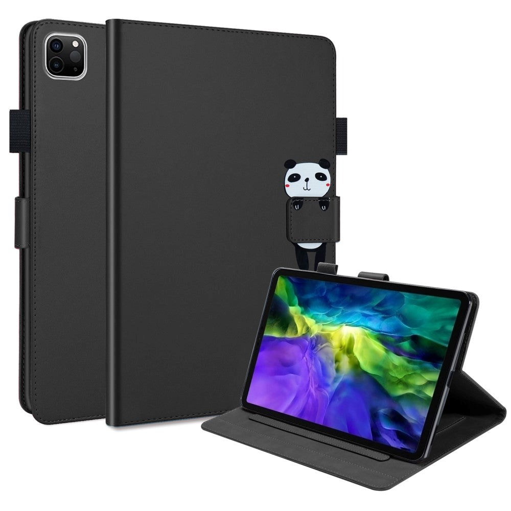 iPad Pro 11" (2022 / 2021 / 2020) Leather Flip Case w. Animal Motif - Black