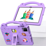 EIDERWOOD TCL Tab 10 Gen 2 / T-Mobile REVVL TAB Kids Case w. Kickstand & Hand Holder - Purple