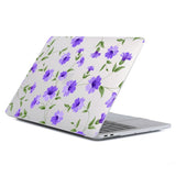 Macbook Pro 14 M1/M2/M3/M4 (2021-2024) Hard Plastic Cover - Purple Flowers